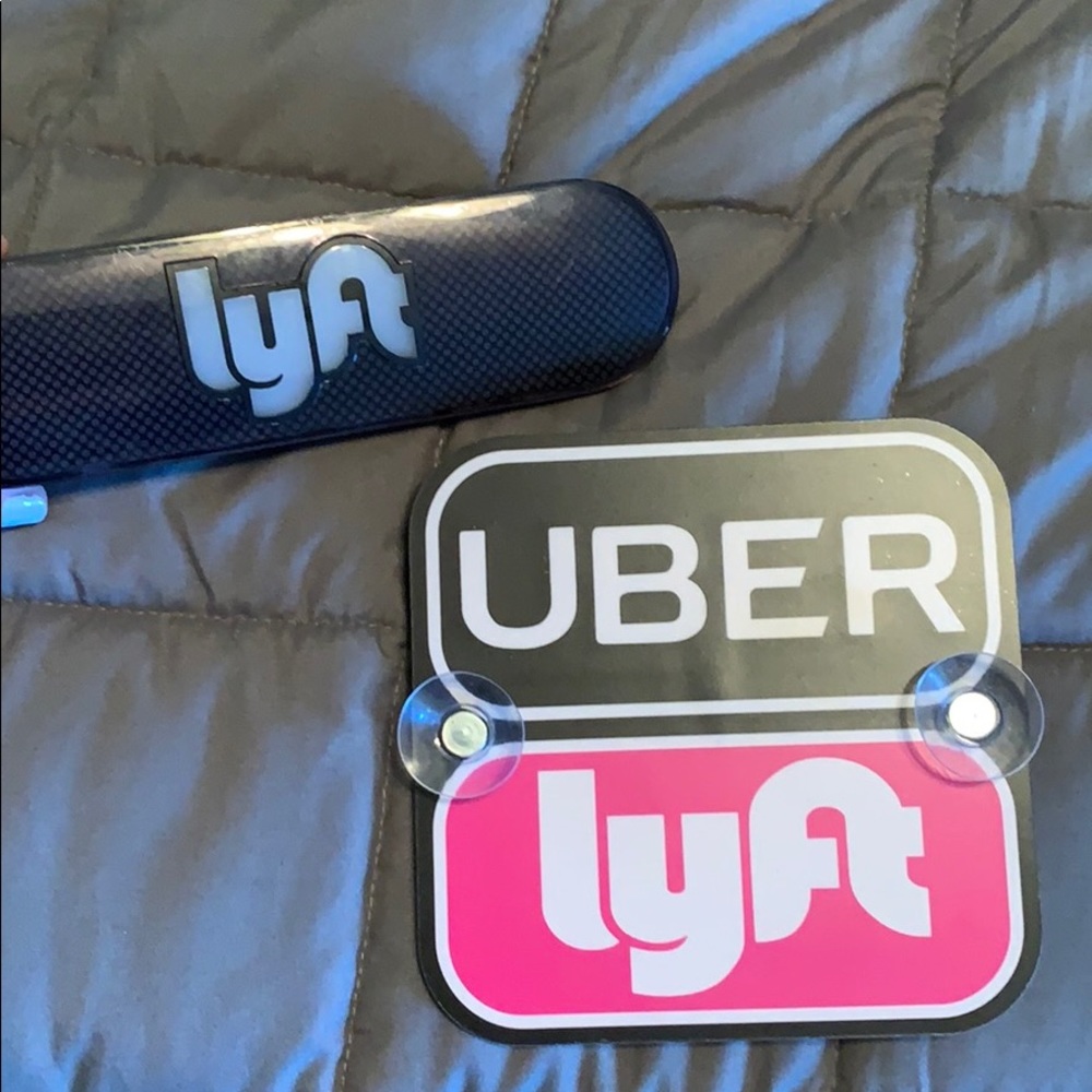 Uber Lyft car signs